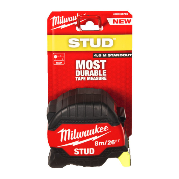 Рулетка STUD MILWAUKEE (Gen 3), 8 м, 33 мм (4932498766)