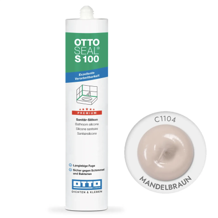 Силіконовий герметик OttoSeal S100 С1104 (mandelbraun), 300 мм (S100C1104)