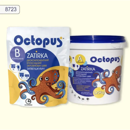 Двухкомпонентная эпоксидная затирка Octopus Zatirka цвет № 8723, 1,25 кг (8723-1)
