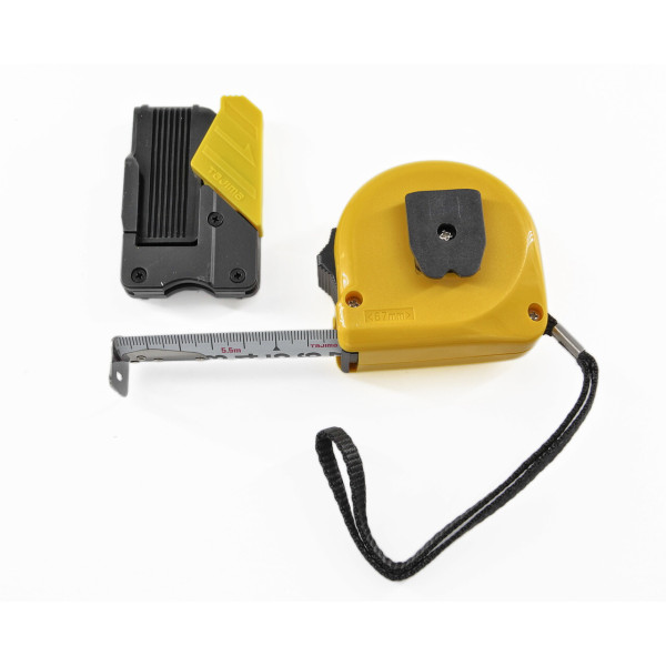 Рулетка строительная TAJIMA HI LOCK SFL25-55BL 5,5 м с держателем на ремень (1001-1652)