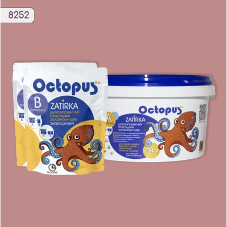 Двухкомпонентная эпоксидная затирка Octopus Zatirka цвет 8252, 2,5 кг (8252-2)