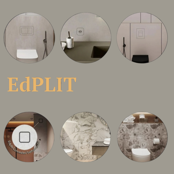 Двойная розетка скрытого монтажа, под плитку EDPLIT, White (E40002)