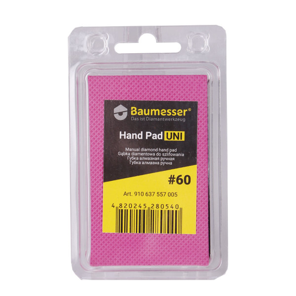 Губка полировальная алмазная ручная гальваническая HAND PAD UNI #60 (910637557005)