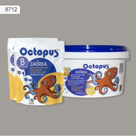 Двухкомпонентная эпоксидная затирка Octopus Zatirka цвет № 8712, 2,5 кг (8712-2)