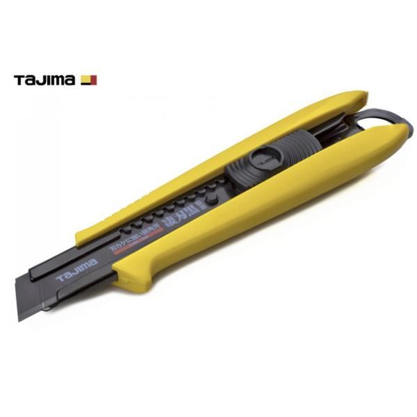 Нож строительный TAJIMA DC-L500YBL с выдвижным сегментным лезвием 18 мм (1101-1681)