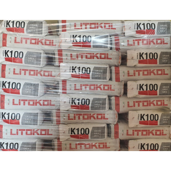 Клей LITOKOL HYPERFLEX K100 на цементной основе 20 кг C2TES2, белый (K100B0020)