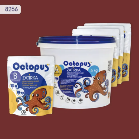 Двухкомпонентная эпоксидная затирка Octopus Zatirka цвет 8256, 5 кг (8256-5)