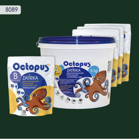 Двухкомпонентная эпоксидная затирка Octopus Zatirka цвет 8089, 5 кг (8089-5)
