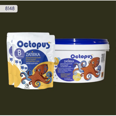 Двухкомпонентная эпоксидная затирка Octopus Zatirka цвет 8148, 2,5 кг (8148-2)
