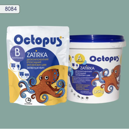 Двухкомпонентная эпоксидная затирка Octopus Zatirka цвет 8084, 1,25 кг (8084-1)