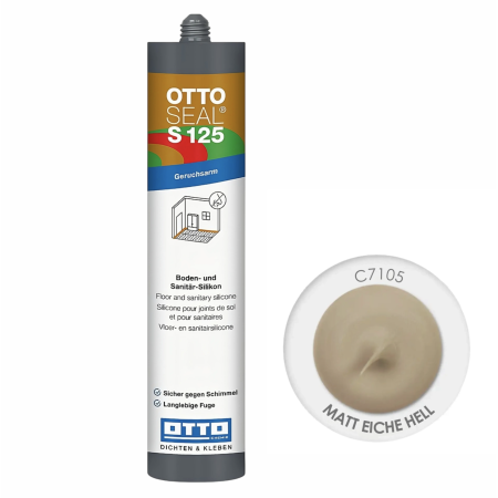 Силиконовый герметик Ottoseal S125 C7105 Matt-Eiche hell (светлый дуб матовый), 310 мл (S125C7105)