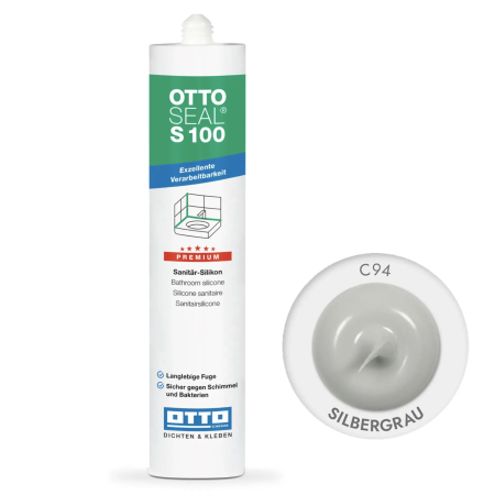 Силіконовий герметик OttoSeal S100 C94 (Silbergrau), 300 мм (S100C94)