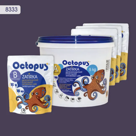 Двухкомпонентная эпоксидная затирка Octopus Zatirka цвет 8333, 5 кг (8333-5)