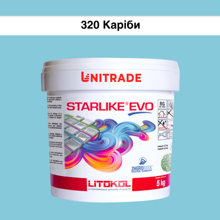Эпоксидная затирка Litokol Starlike EVO 320 карибы 5 кг (STEVOACR0005)