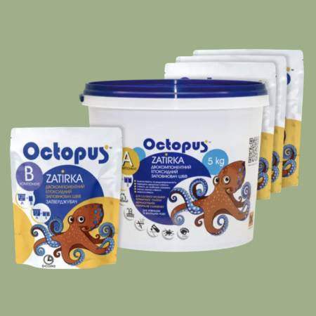 Двухкомпонентная эпоксидная затирка Octopus Zatirka цвет 8112, 5 кг (8112-5)