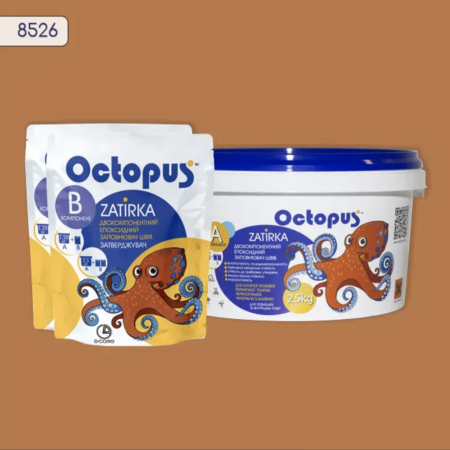 Двухкомпонентная эпоксидная затирка Octopus Zatirka цвет 8526, 2,5 кг (8526-2)