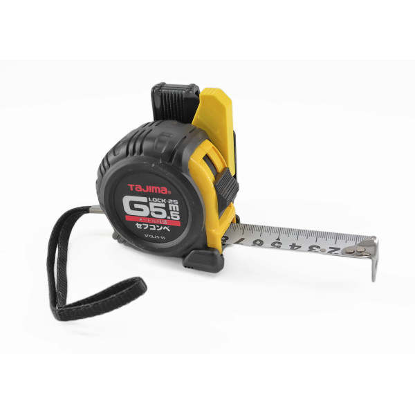 Рулетка строительная TAJIMA G LOCK SFGL25-55BL 5,5 м с держателем на ремень (1001-1660)