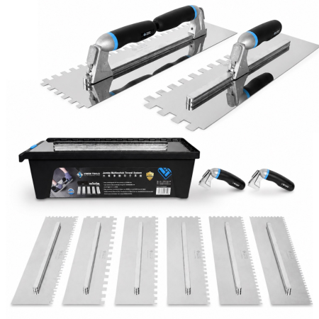Набор шпателей VINON TOOLS, 9 предметов, нержавеющая сталь 480х130 мм, кейс (VINBF480)