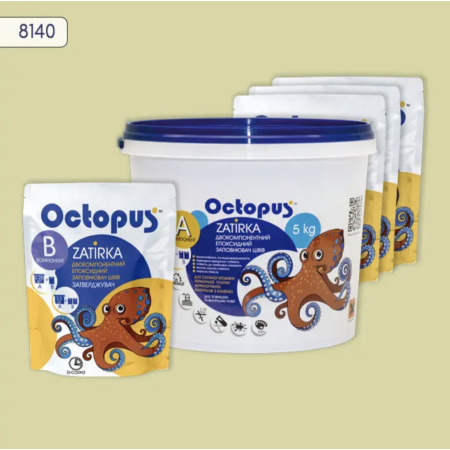 Двухкомпонентная эпоксидная затирка Octopus Zatirka цвет 8140, 5 кг (8140-5)
