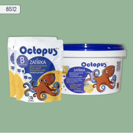 Двухкомпонентная эпоксидная затирка Octopus Zatirka цвет 8512  2,5 кг (8512-2)