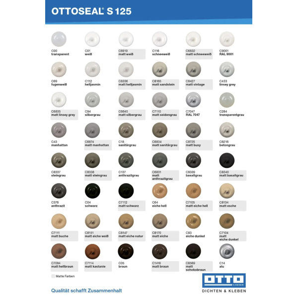 Силіконовий герметик Ottoseal S125 C8427 Matt Vintage (сіро-коричневий матовий), 310 мл (S125C8427)