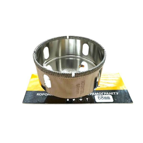 Алмазная коронка VICTORYTOOL 68 мм, под дрель (v068)