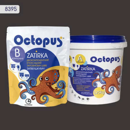 Двухкомпонентная эпоксидная затирка Octopus Zatirka цвет 8395, 1,25 кг (8395-1)