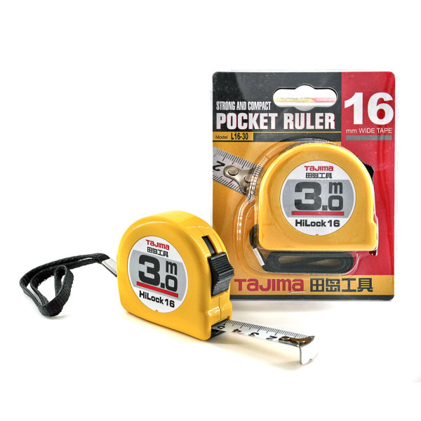 Рулетка строительная TAJIMA HI LOCK L16-30 3 м (1001-0286)