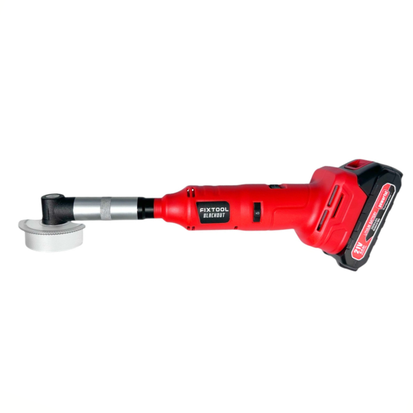 Кутова акумуляторна шліфувальна машина FIXTOOL Pomogator BLACKOUT Red з 2 АКБ 2.5A 21V (FIX100RED)