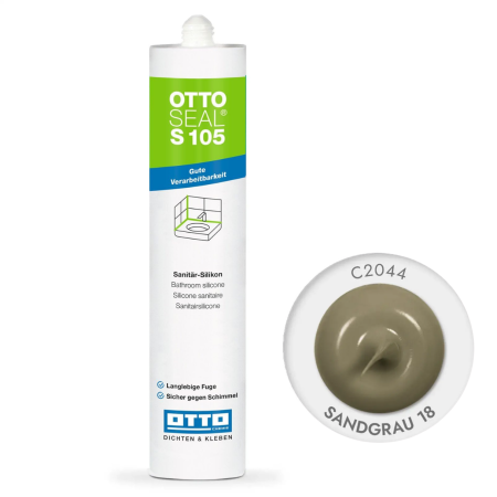 Санитарный силиконовый герметик OTTOSEAL S105 С2044 (sandgrau), 310 мл (S105C2044)