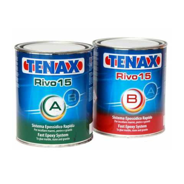 Клей эпоксидный Tenax RIVO 15 (A+B) Nero (черный), 1+1 л (RIVBLACK)