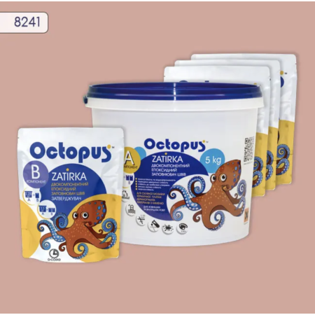 Двухкомпонентная эпоксидная затирка Octopus Zatirka цвет 8241, 5 кг (8241-5)