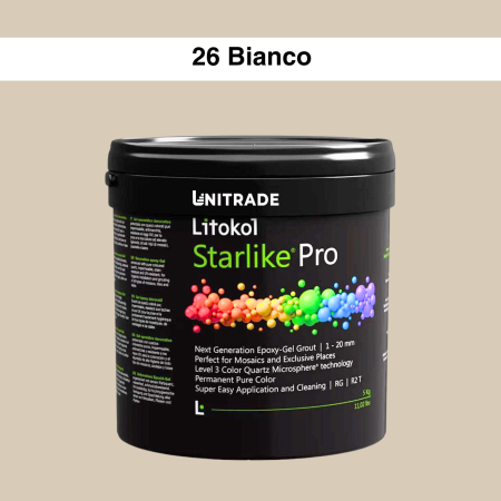Епоксидна гелева фуга (затирка) Litokol Starlike Pro 26 Bianco di Spagna 2,5 кг (STPROBSP02.5)