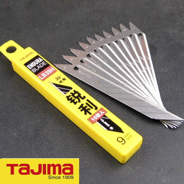 Лезвия сегментные TAJIMA LB39H 9 мм угол наклона 30° серые (10 шт./уп.) (1102-0408)