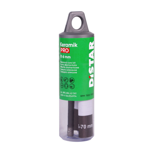 Алмазная коронка DISTAR Keramik Pro 6 мм, М14 (89568442061)