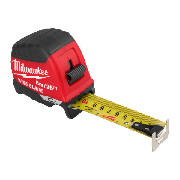 Рулетка магнитная WIDE BLADE MAGNETIC MILWAUKEE (Gen2), (холст 35мм), 8м/26фт (4932499210)