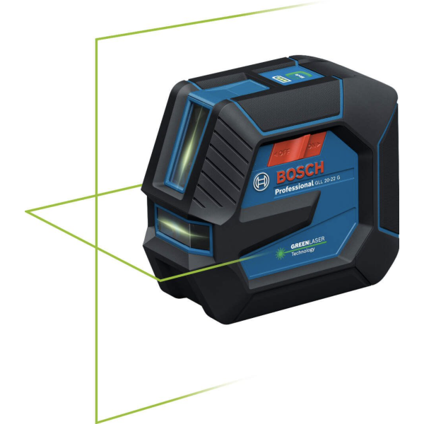 Лазерний нівелір Bosch GLL 20-22 G Professional з батарейками, тримачем LB 10 та аксесуарами (0601065600)