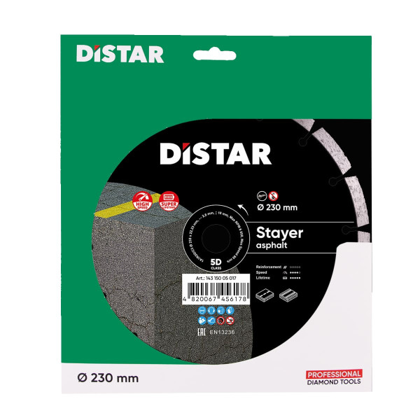 Алмазный отрезной диск Distar 1A1RSS 230 мм Stayer (14315005017)