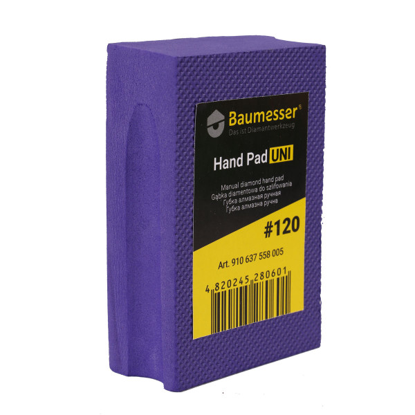 Губка полировальная алмазная ручная гальваническая HAND PAD UNI #120 (910637558005)
