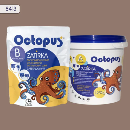 Двухкомпонентная эпоксидная затирка Octopus Zatirka цвет 8413, 1,25 кг (8413-1)