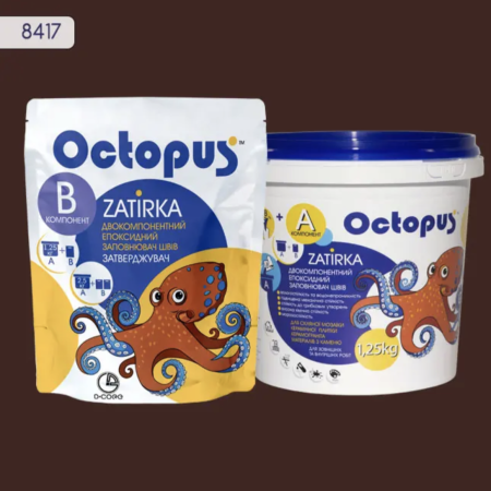Двухкомпонентная эпоксидная затирка Octopus Zatirka 8417, 1,25 кг (8417-1)
