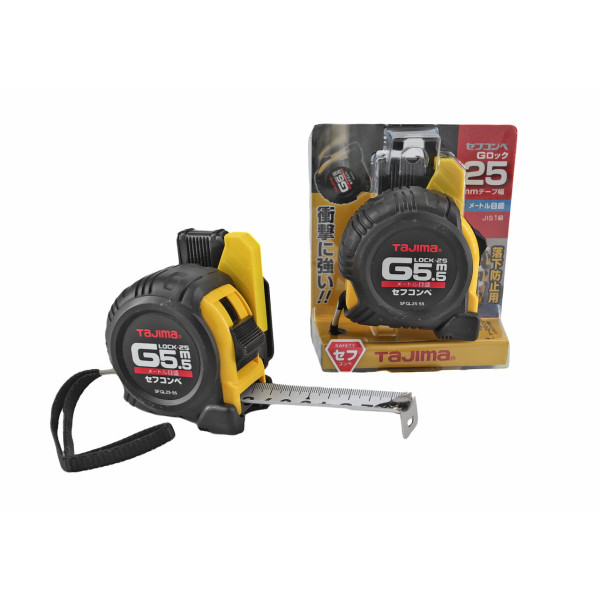 Рулетка строительная TAJIMA G LOCK SFGL25-55BL 5,5 м с держателем на ремень (1001-1660)