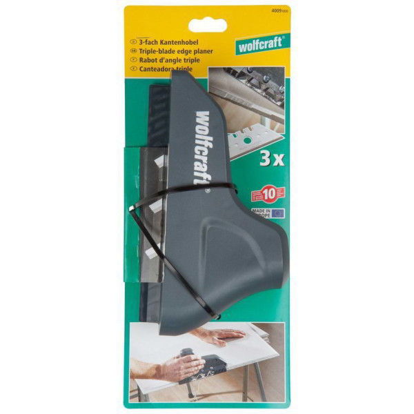 Тройной кромочный рубанок для гипсокартона Wolfcraft (4009000)
