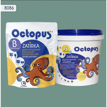 Двухкомпонентная эпоксидная затирка Octopus Zatirka цвет 8086, 1,25 кг (8086-1)