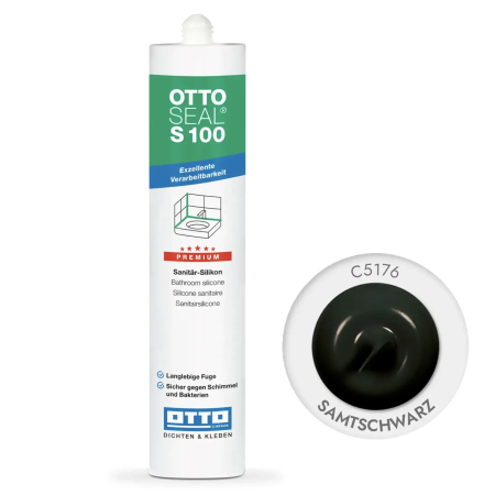 Силиконовый герметик OttoSeal S100 С5176 samtschwarz (Starlike evo 140) (S100C5176)