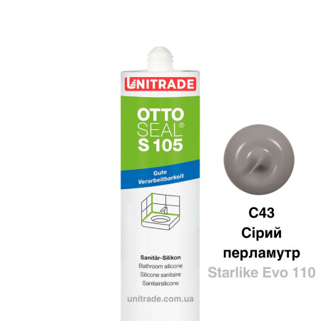 Силиконовый герметик OttoSeal S105 С43 (серый перламутр 110) (S105C43)