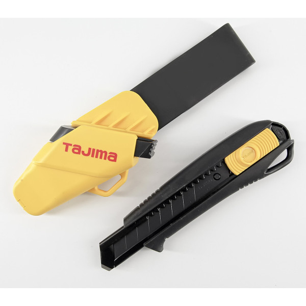 Нож строительный TAJIMA DC-L560BSFBL с выдвижным сегментным 18 мм + кобура (1101-1704)