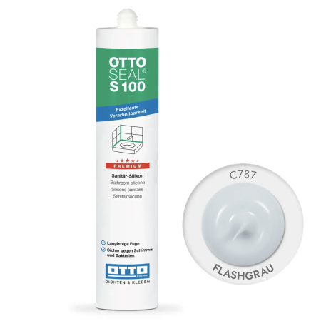 Силиконовый герметик OttoSeal S100 C787 (Flashgrau), 300 мм (S100C787)