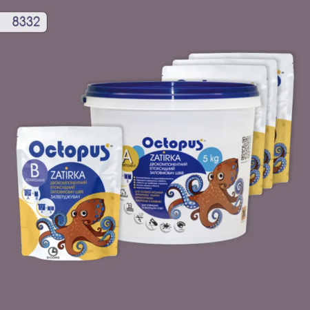 Двокомпонентна епоксидна фуга Octopus Zatirka колір 8332, 5 кг (8332-5)
