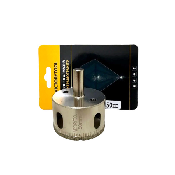 Алмазная коронка VICTORYTOOL 50 мм, под дрель (v050)